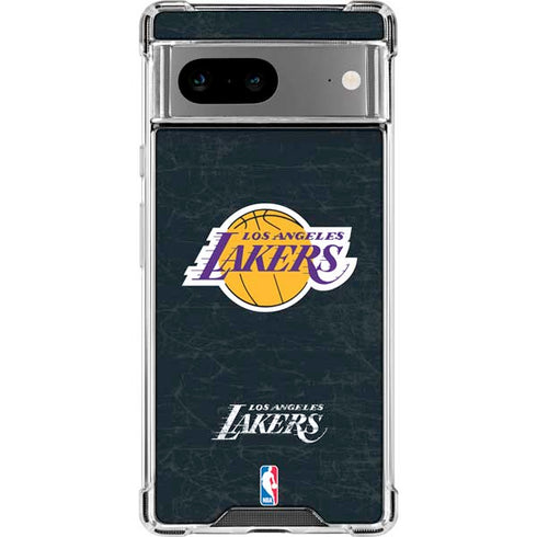NBA Los Angeles Lakers Black Primary Logo Google Pixel 8a Clear Case